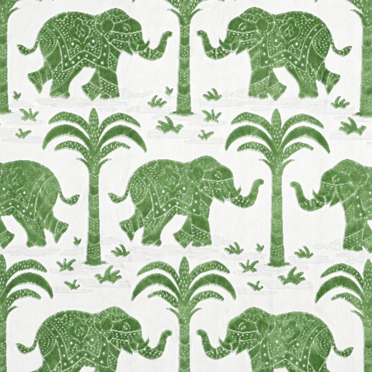 Thibaut Elephant Velvet in Green (W716201)