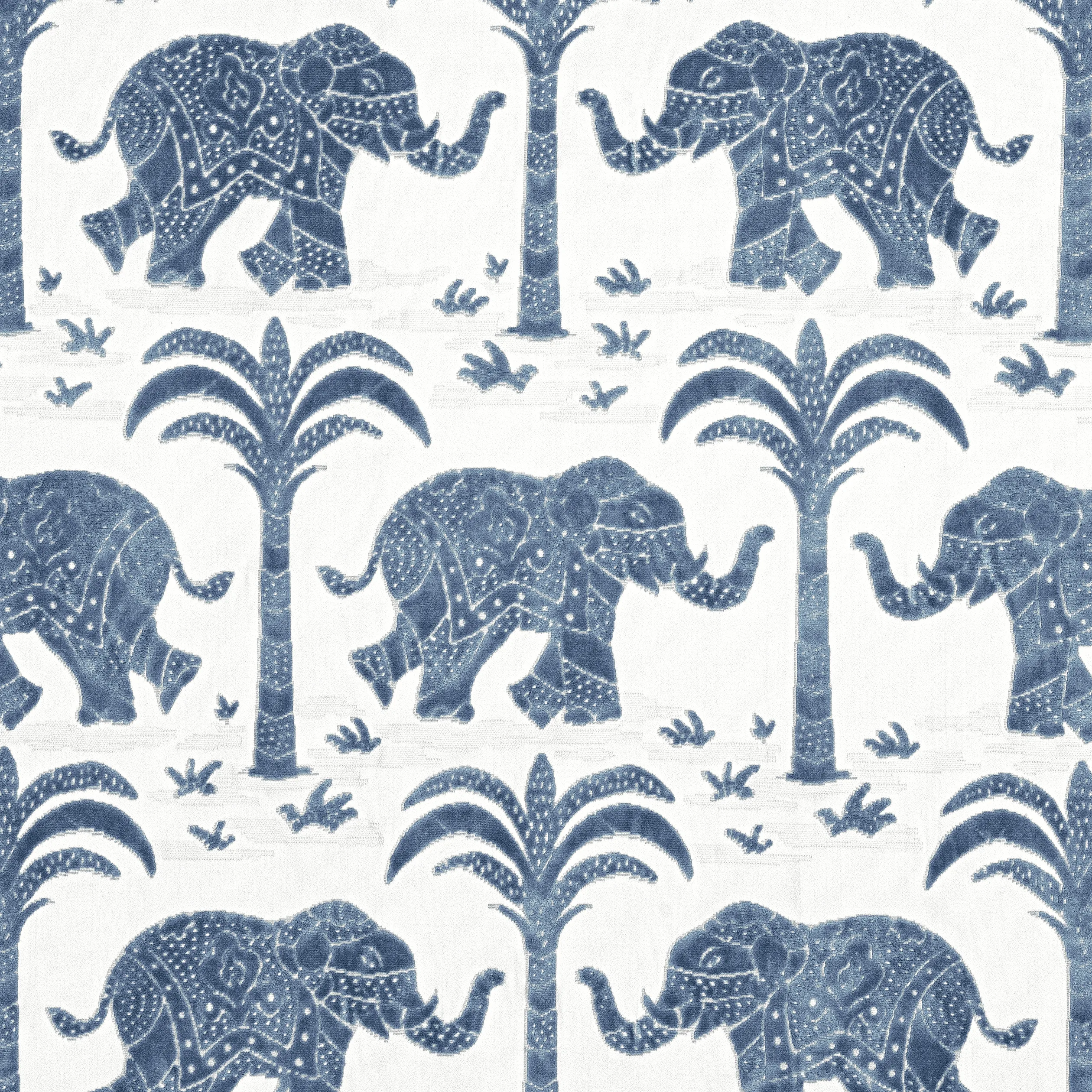 Thibaut Elephant Velvet in Navy (W716200)
