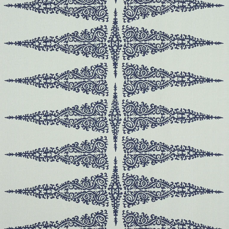 Anna French Ellery Stripe in Navy on Soft Teal (AF24548)