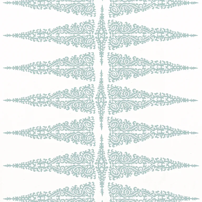 Anna French Ellery Stripe in Robin's Egg on White (AF24544)