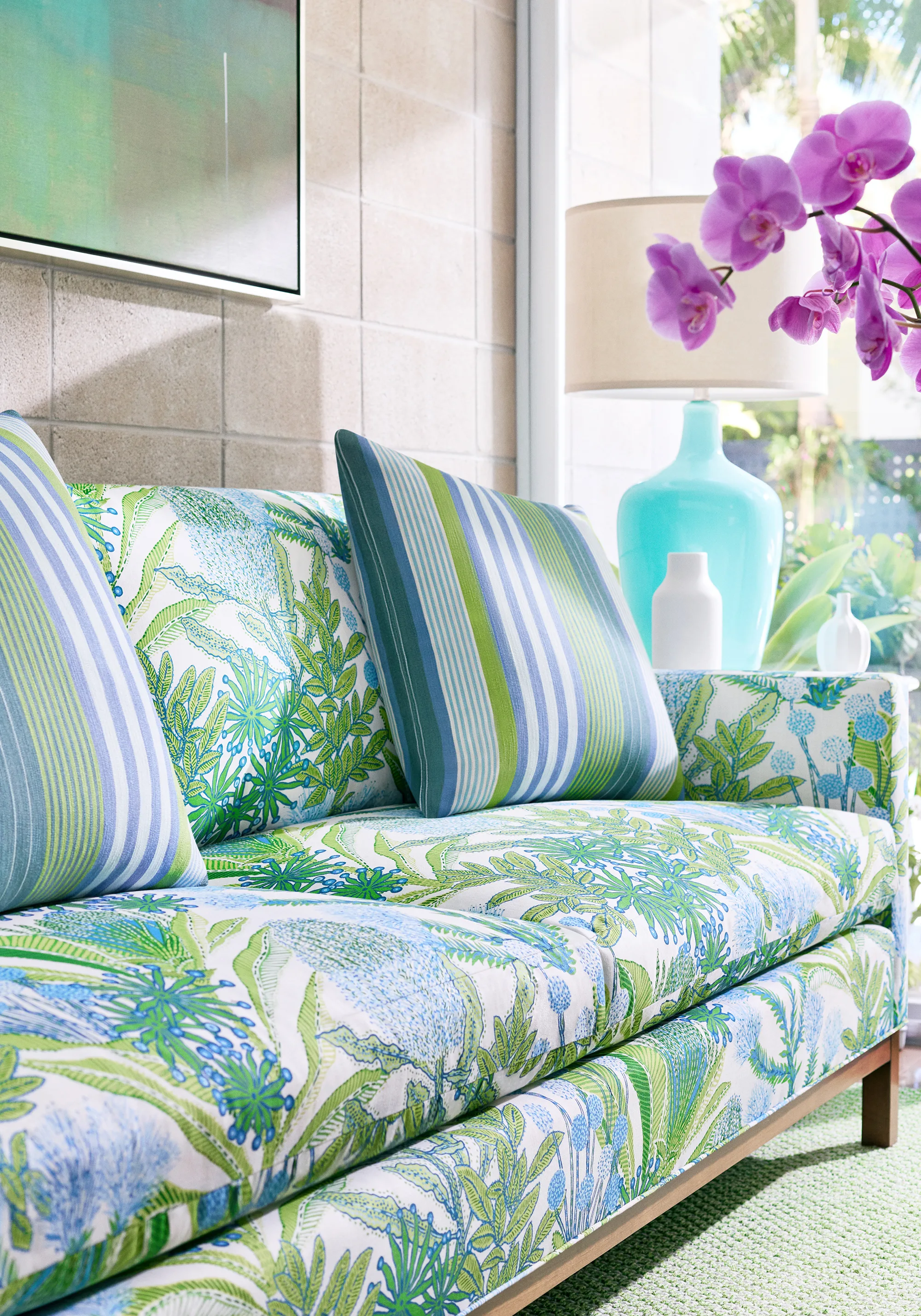 Thibaut Esprit Stripe in Bermuda and Kiwi (W81703)