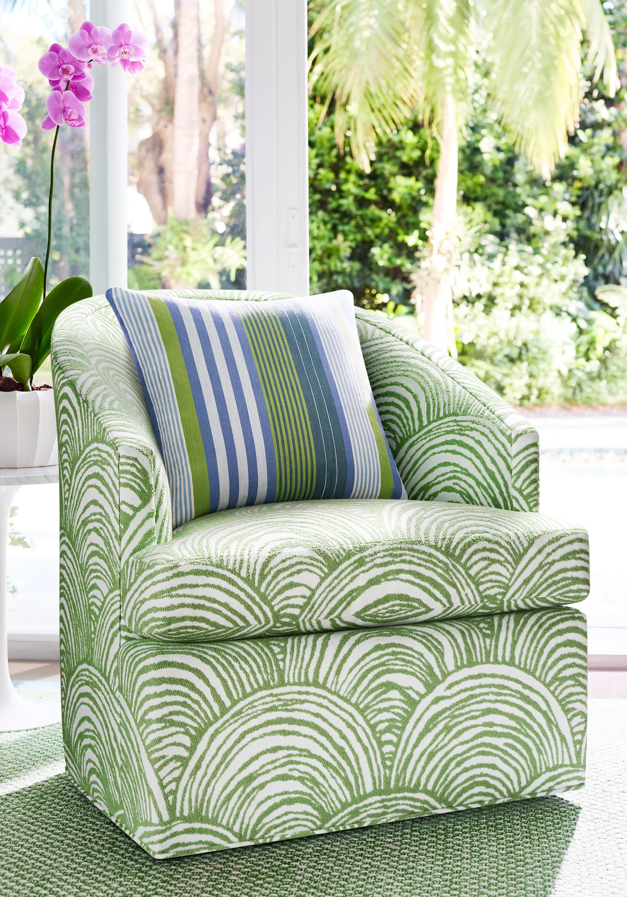 Thibaut Esprit Stripe in Bermuda and Kiwi (W81703)