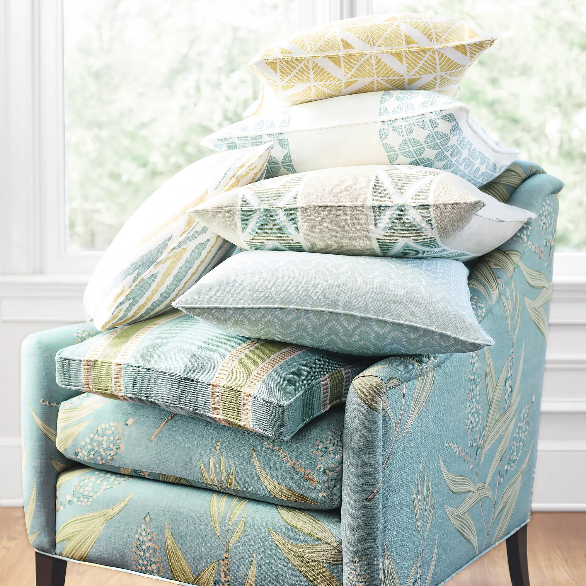 Anna French Fairmont Stripe Embroidery in Soft Blue (AW23128)