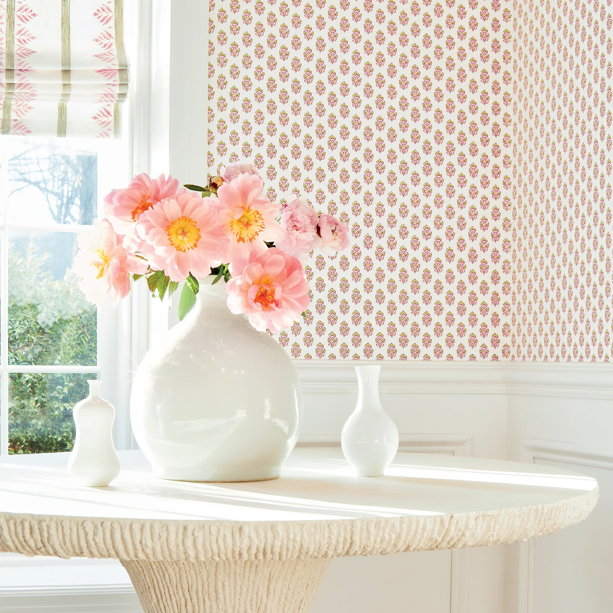 Anna French Fern Stripe in Blush (AF15100)