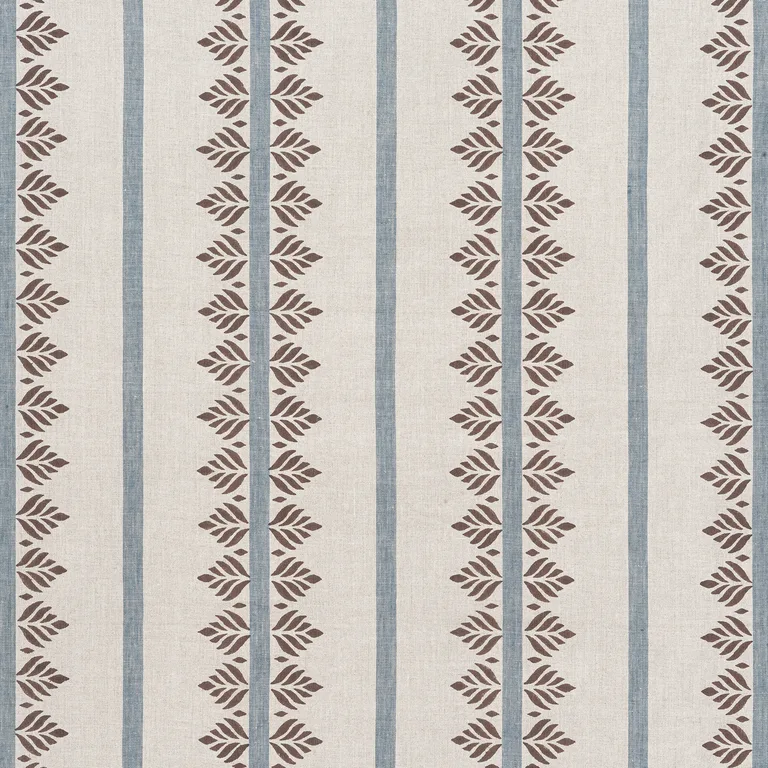 Anna French Fern Stripe in Brown and Slate (AF15106)