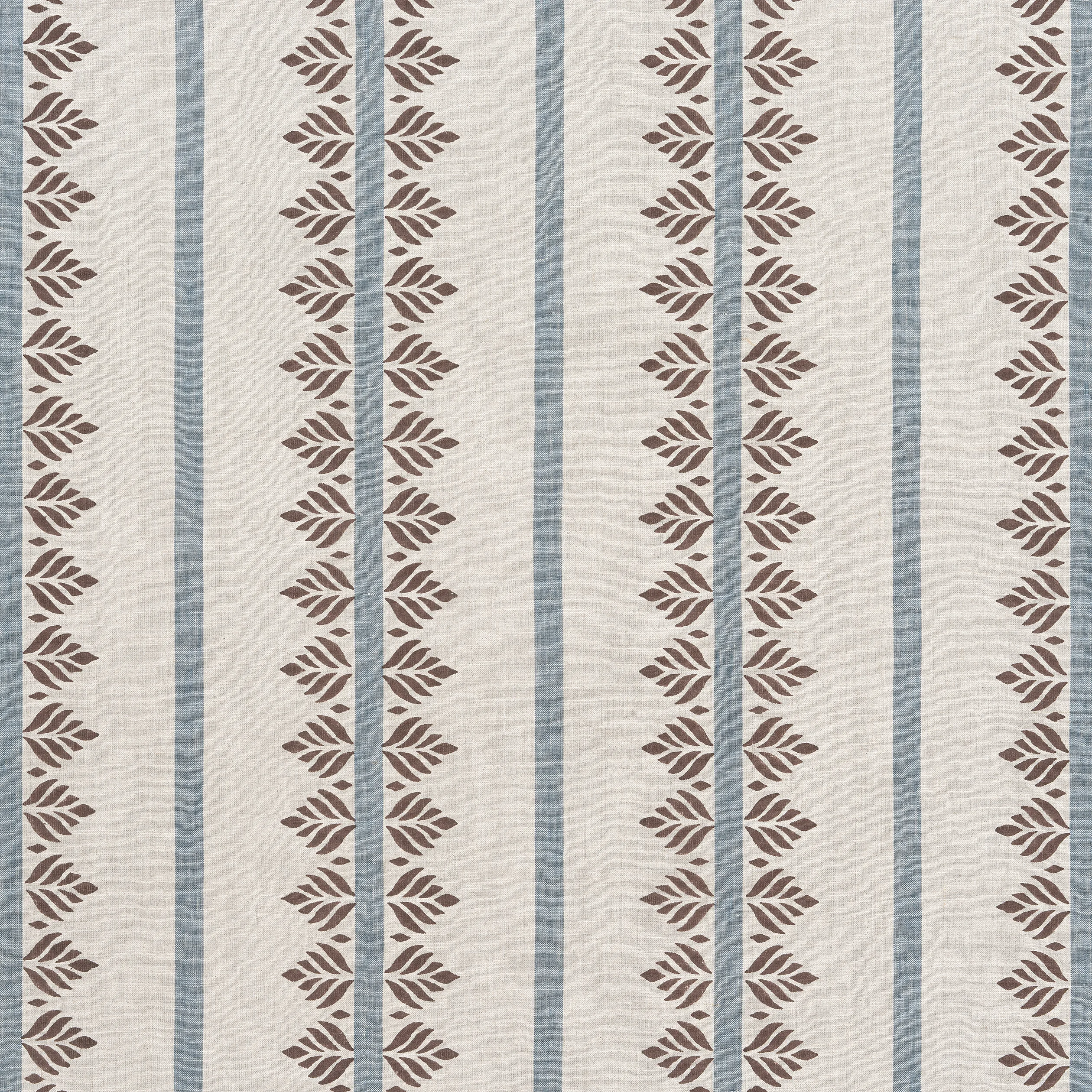 Anna French Fern Stripe in Brown and Slate (AF15106)