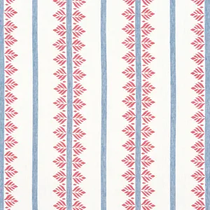 Anna French Fern Stripe in Red and Blue (AF15105)