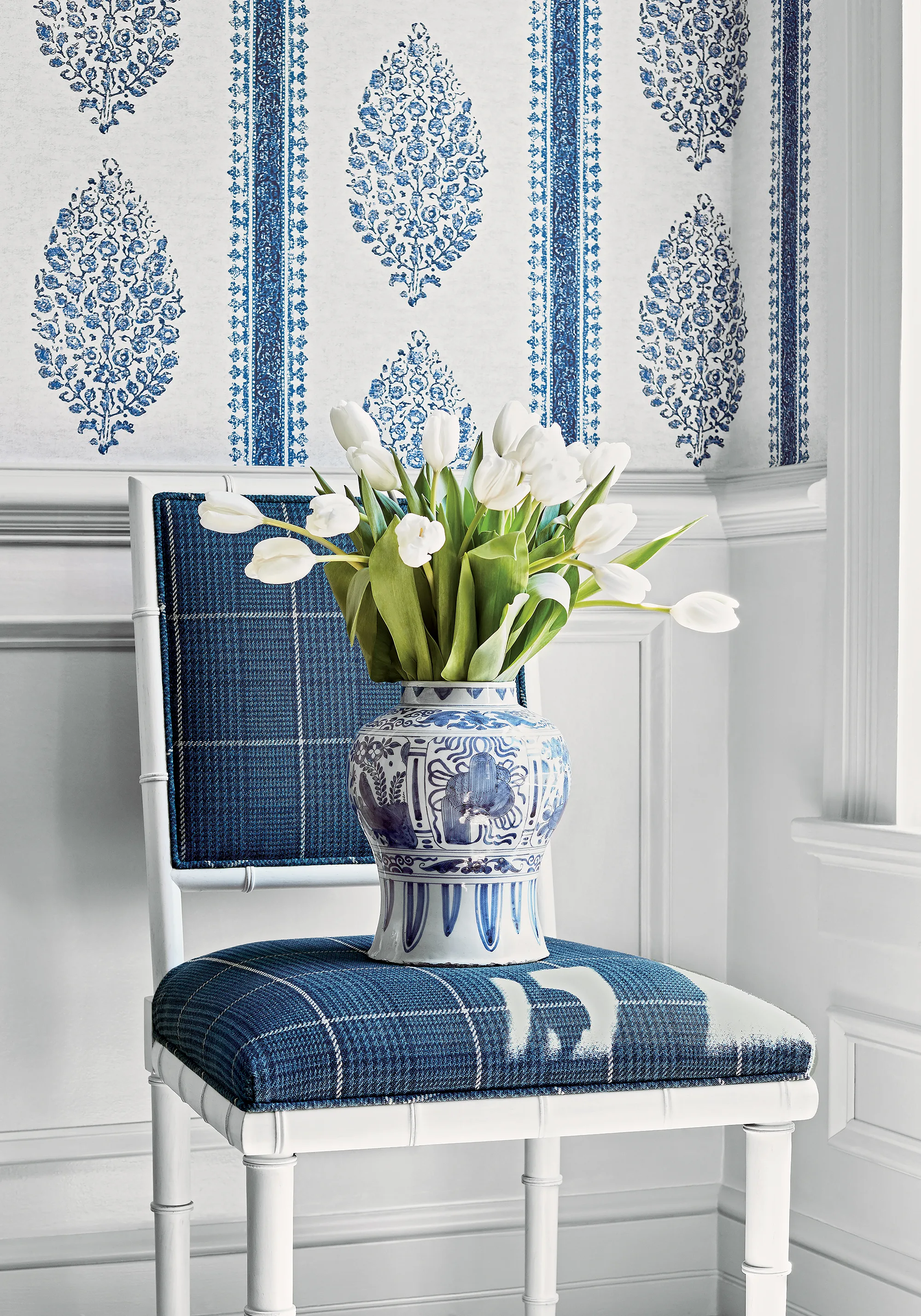 Thibaut Grassmarket Check in Navy (W710201)