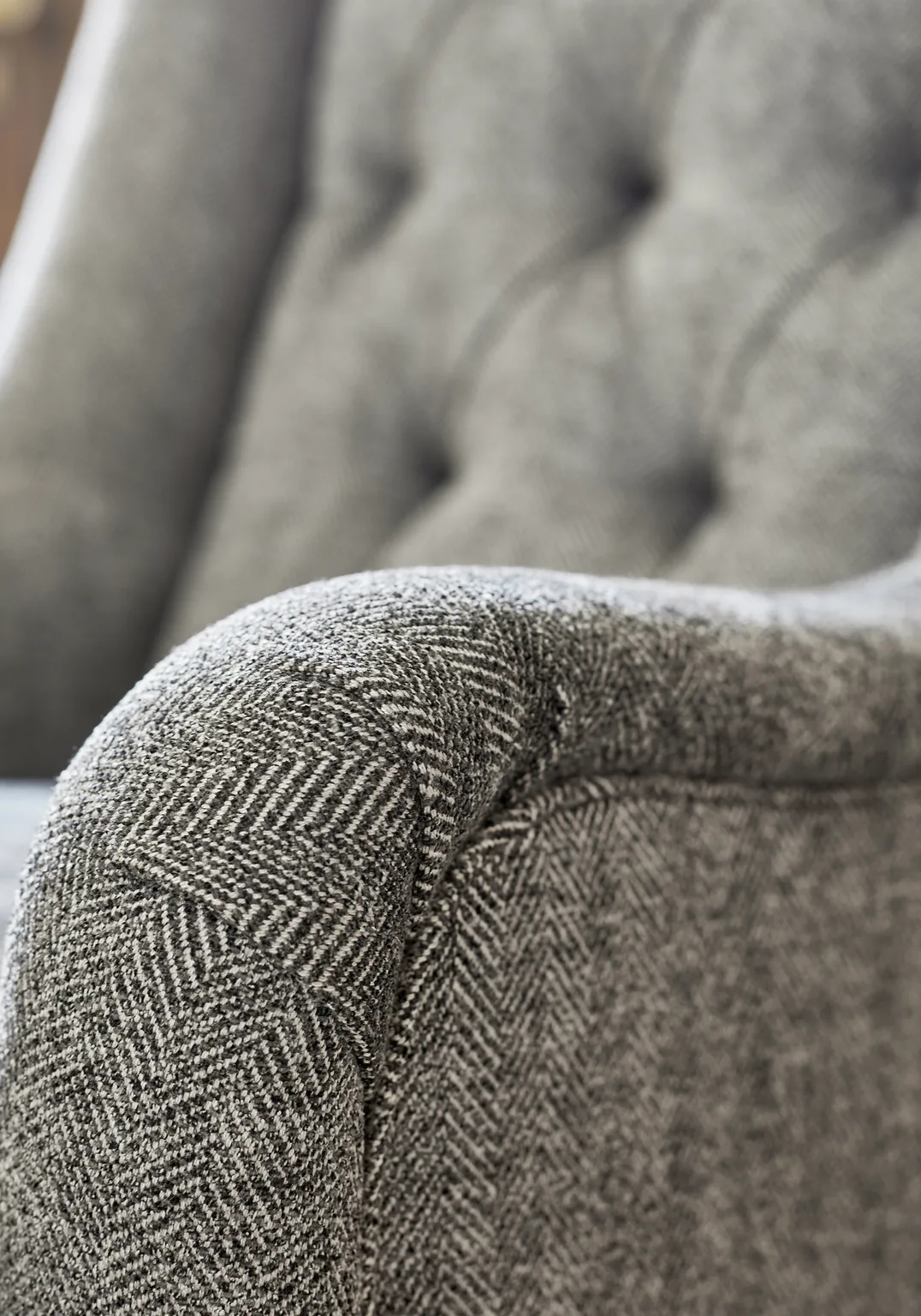 Thibaut Hadrian Herringbone in Charcoal (W80713)