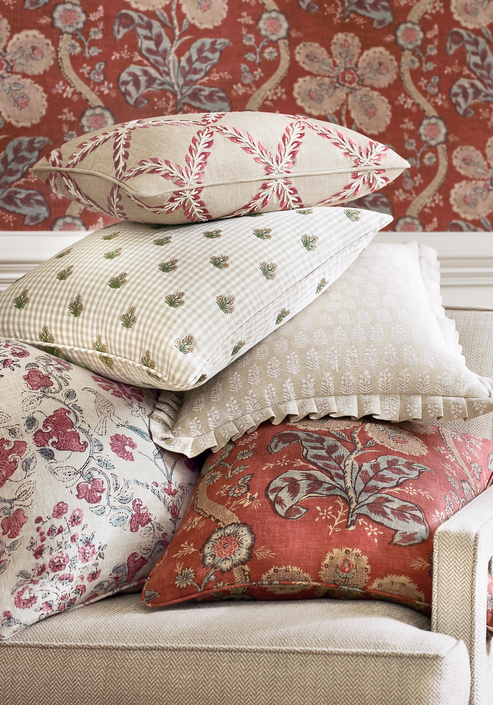 Anna French Halifax Embroidery in Red (AW10741)