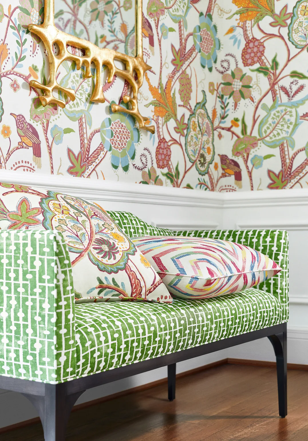 Thibaut Hamilton Embroidery in Multi on Cream (W714343)