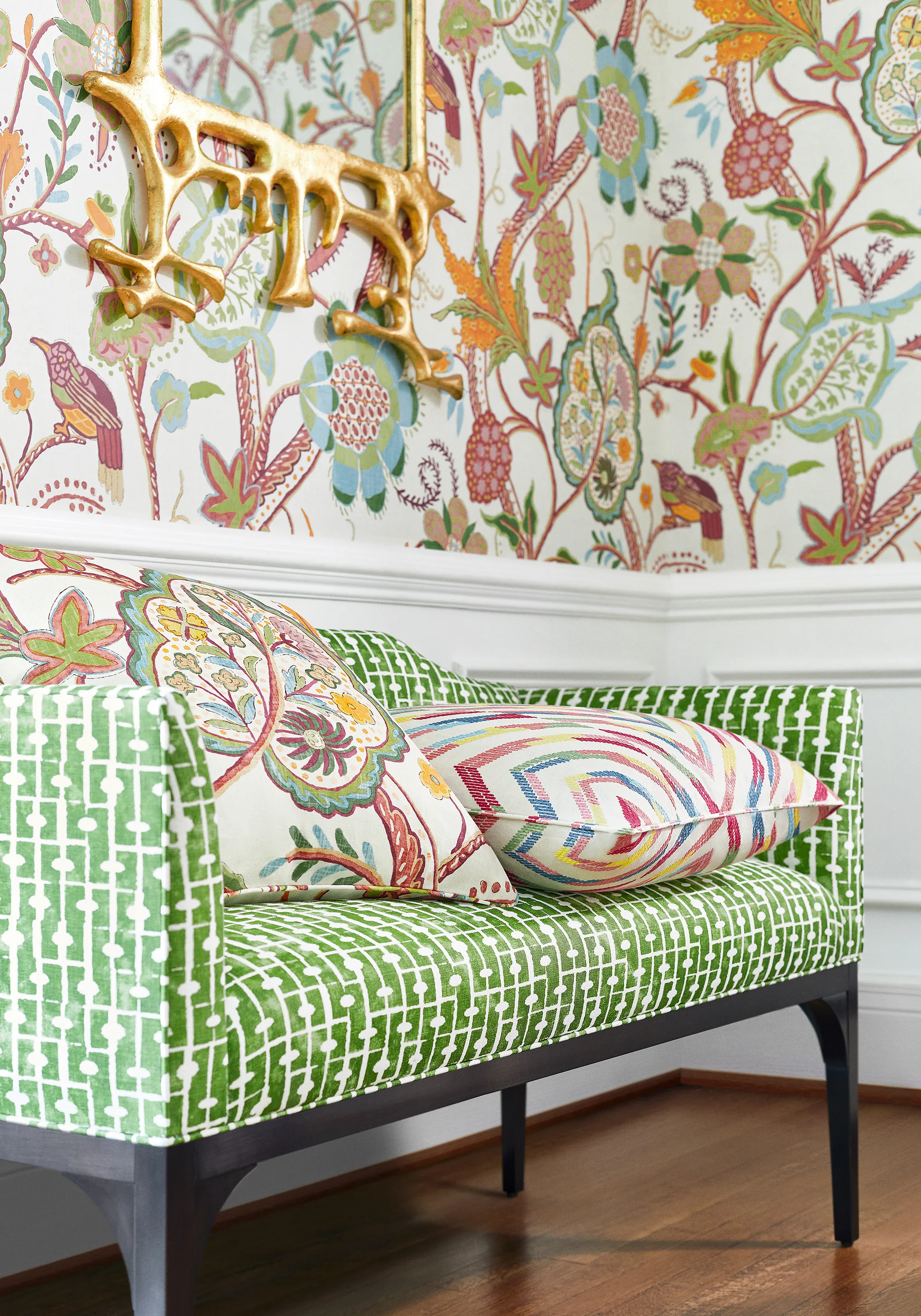 Thibaut Hamilton Embroidery in Multi on Cream (W714343)