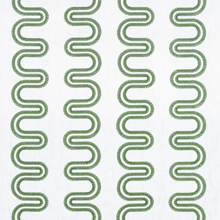 Anna French Herriot Way Embroidery in Green on White (AF9635)