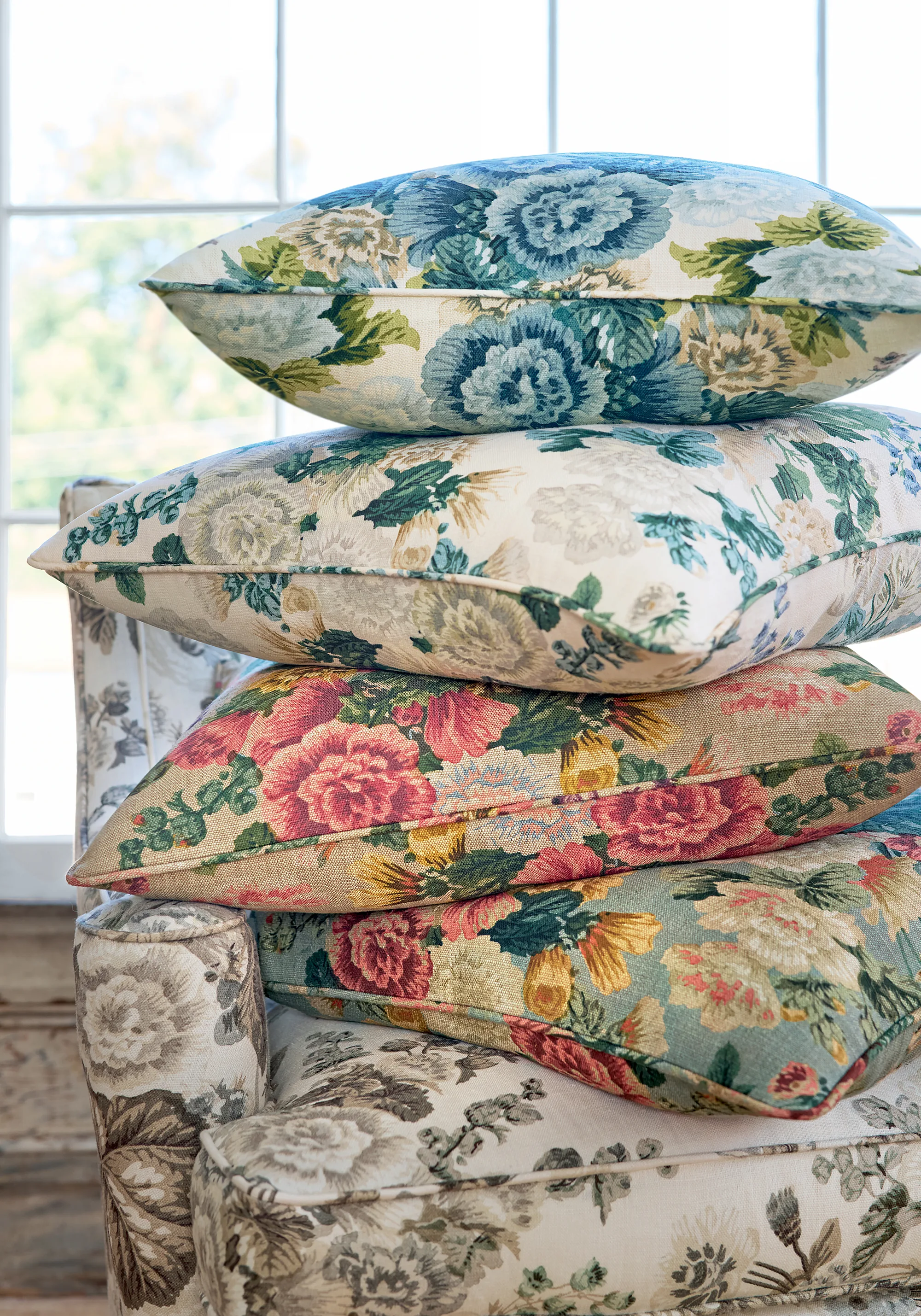 Thibaut Hidcote in Beige and Coral (F910514)