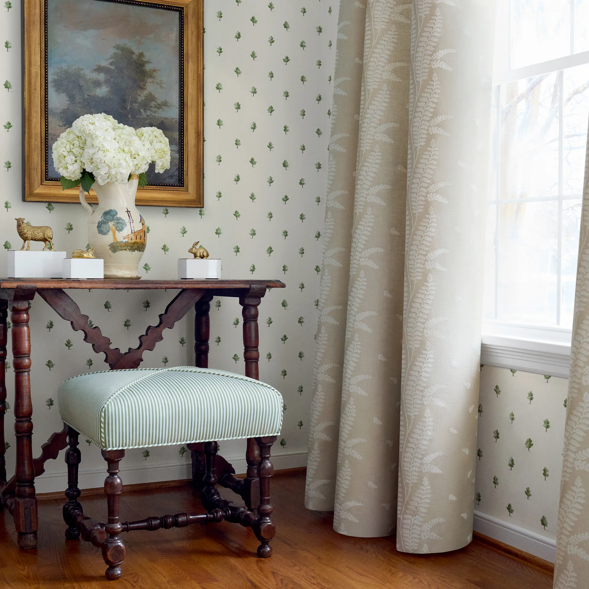 Anna French Holden Stripe in Green (AW57805)