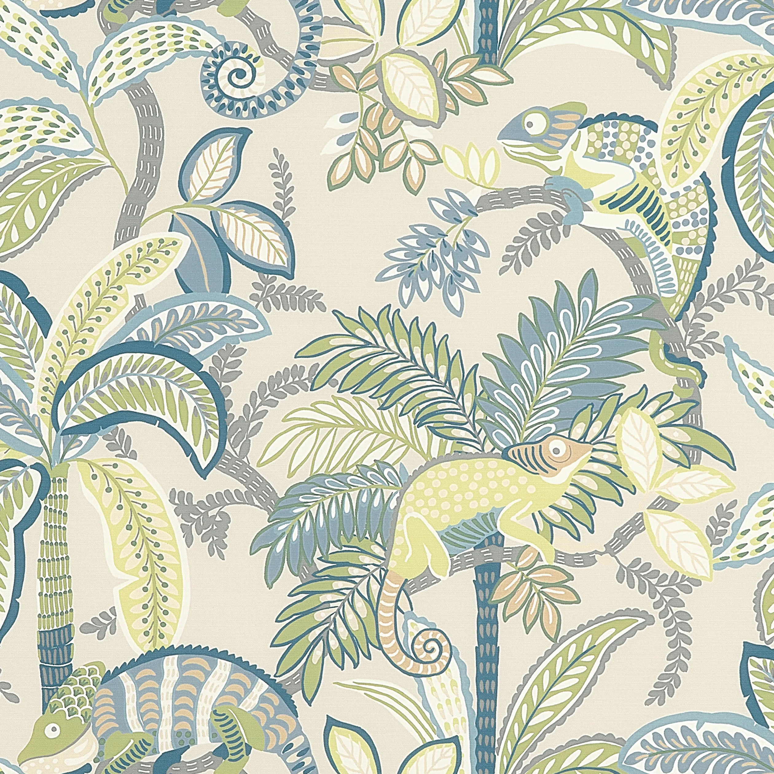 Thibaut Iggy Print in Lagoon (F81676)
