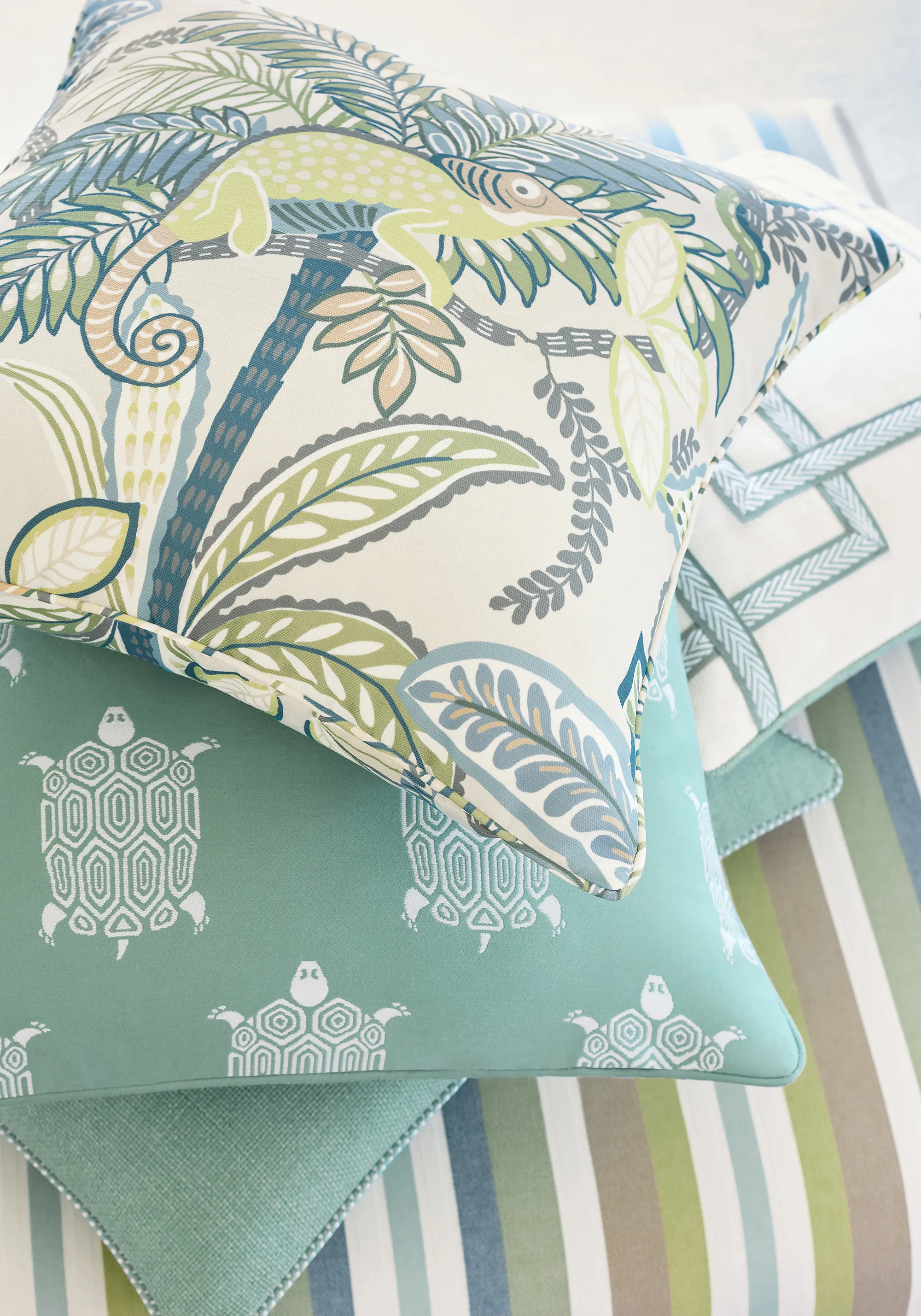 Thibaut Iggy Print in Lagoon (F81676)