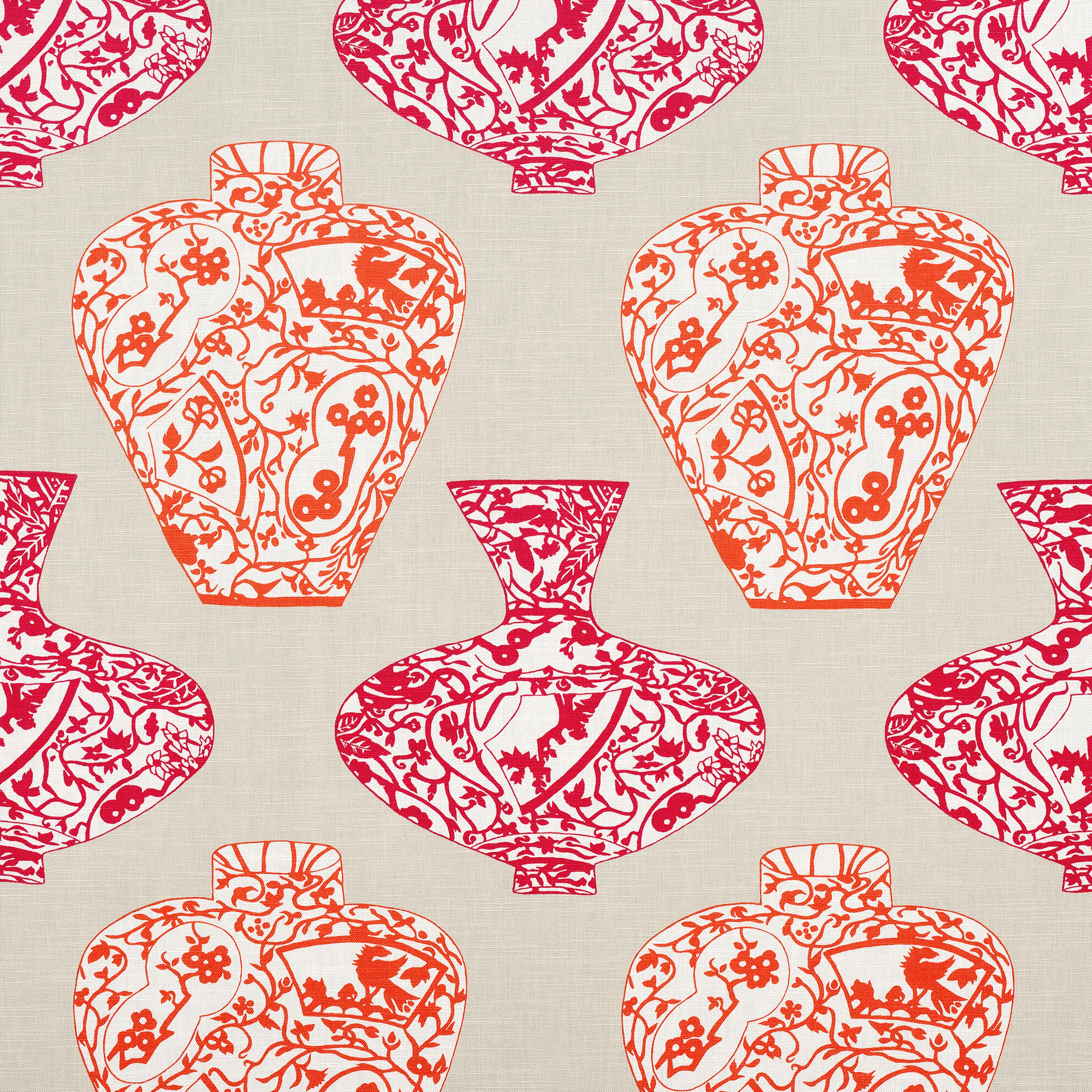F913123 | Imari Vase – Orange and Pink