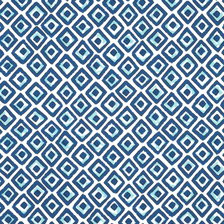 Thibaut Indian Diamond in Blue and Turquoise (F910658)