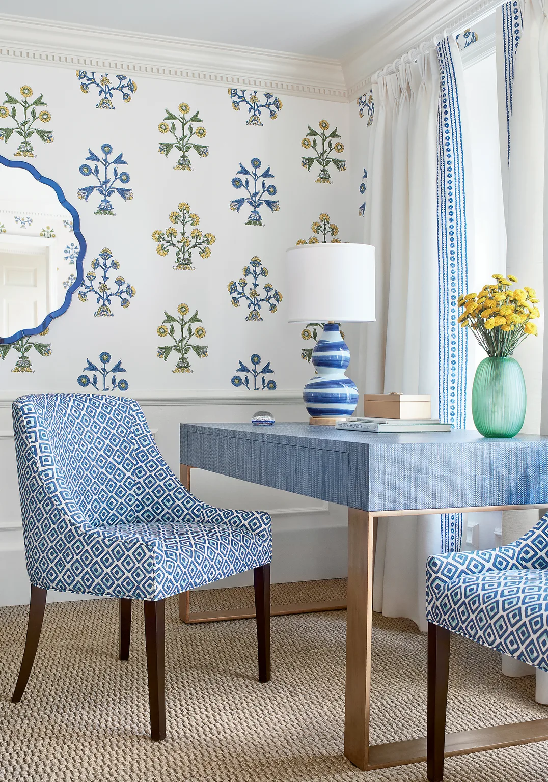 Thibaut Indian Diamond in Blue and Turquoise (F910658)