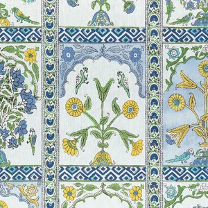 Thibaut Indian Panel in Blue and Yellow (F910628)