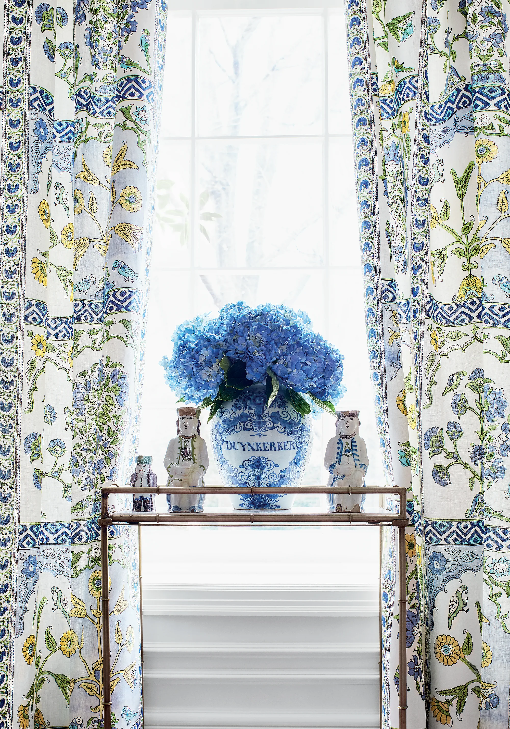 Thibaut Indian Panel in Blue and Yellow (F910628)