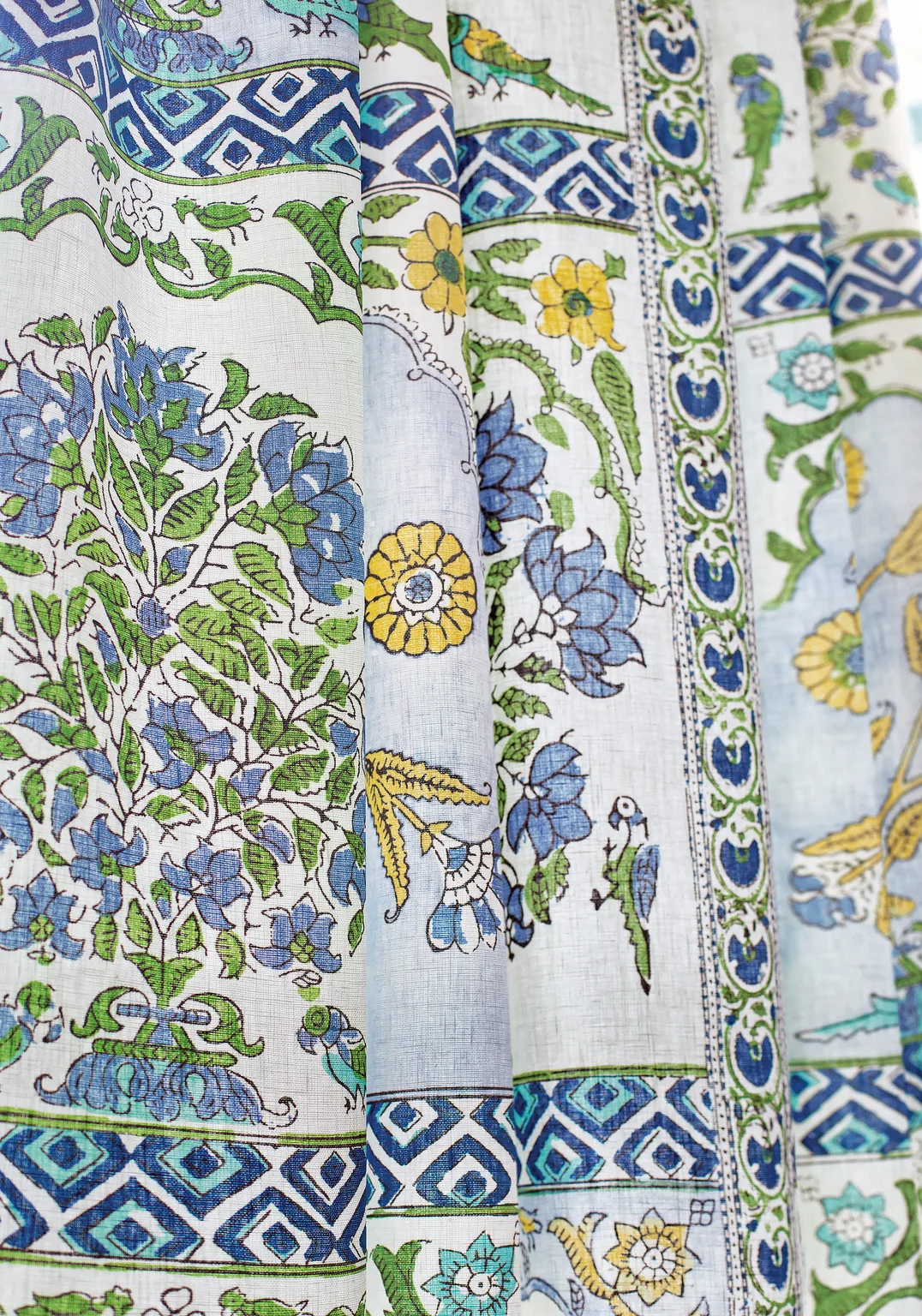 Thibaut Indian Panel in Blue and Yellow (F910628)