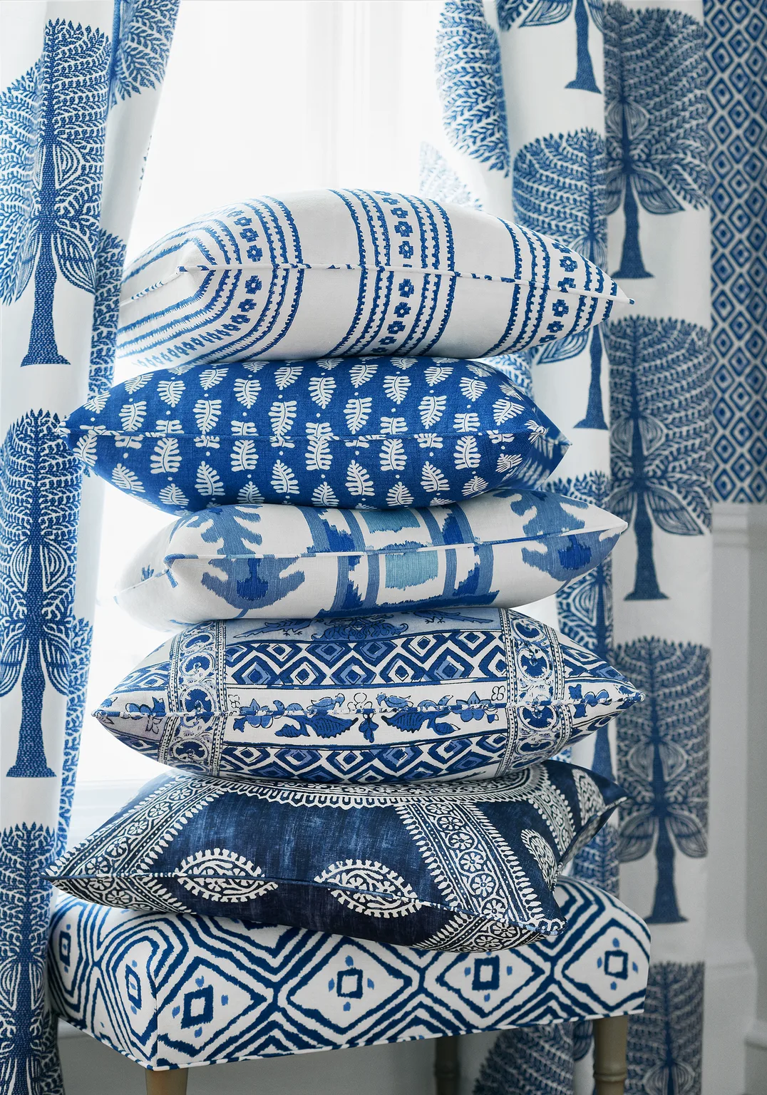 Thibaut Indian Panel in Blue (F910629)