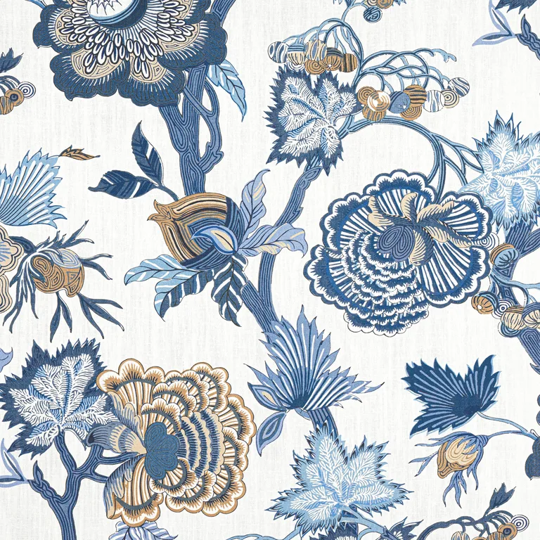 Thibaut Indienne Jacobean in Blue and White (F936418)