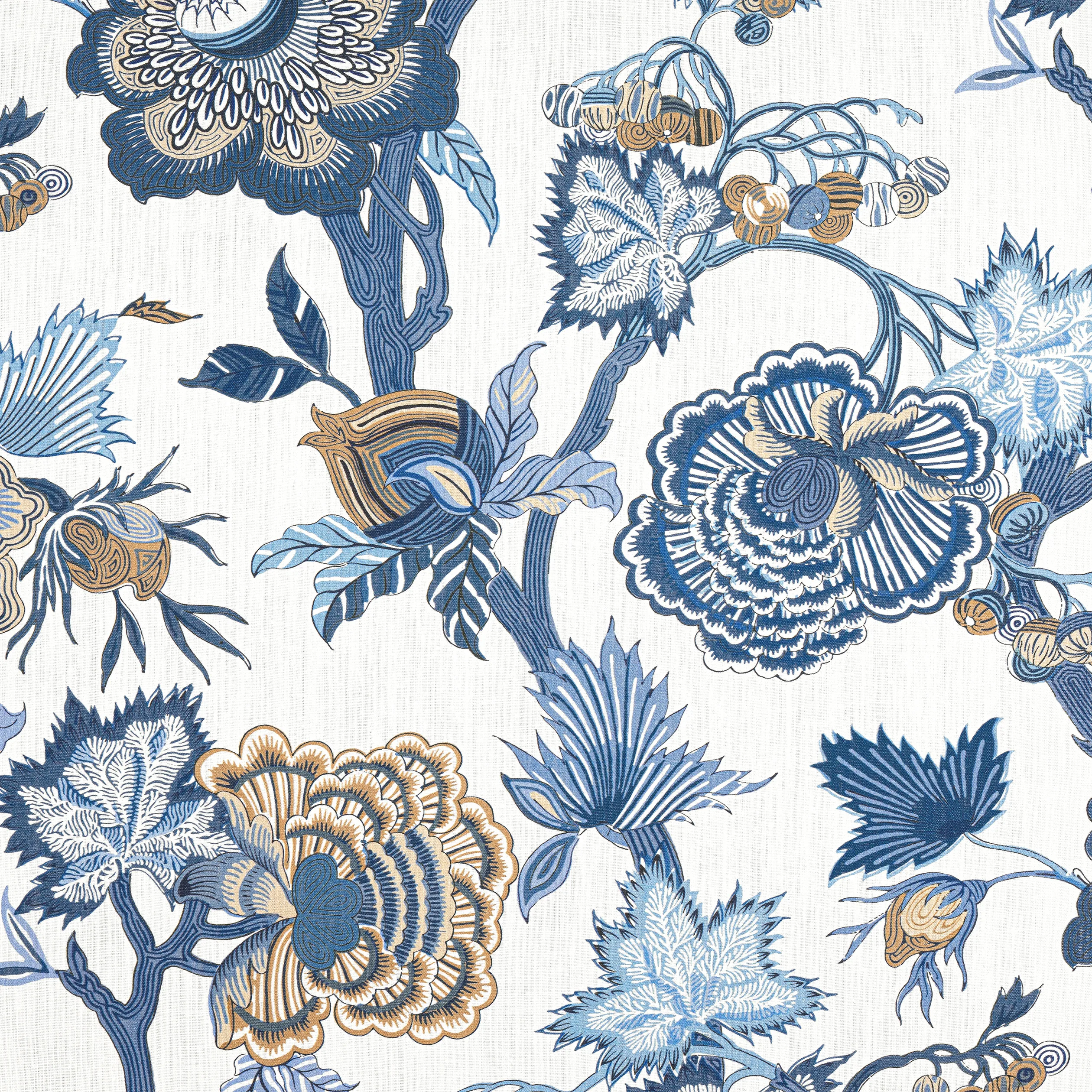 F936418 | Indienne Jacobean – Blue and White