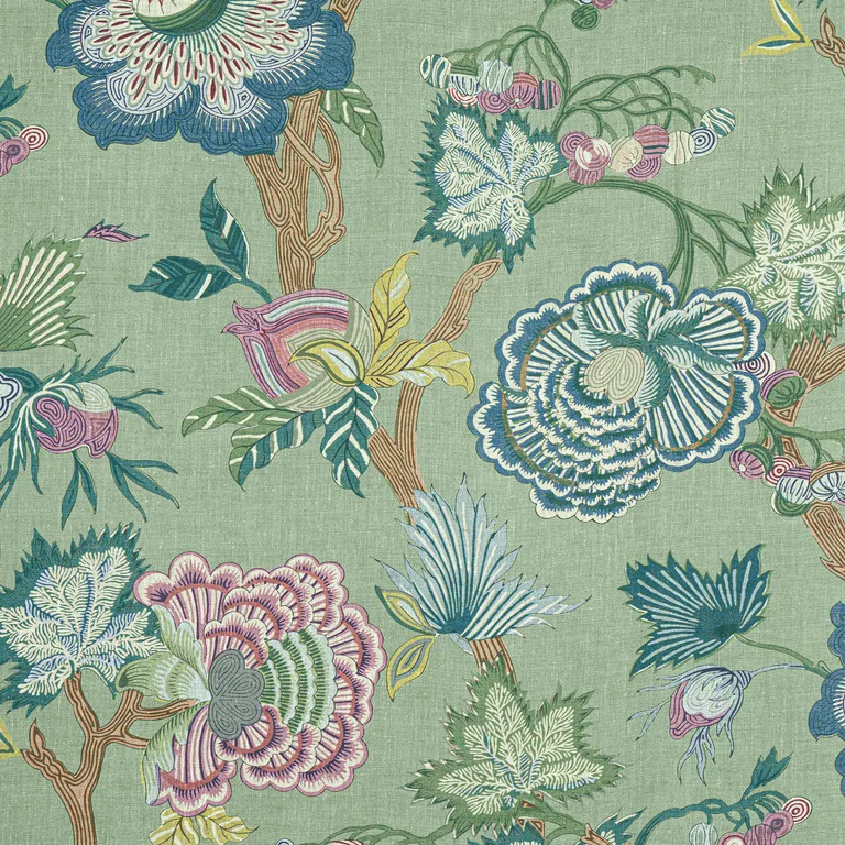 Thibaut Indienne Jacobean in Green (F936416)