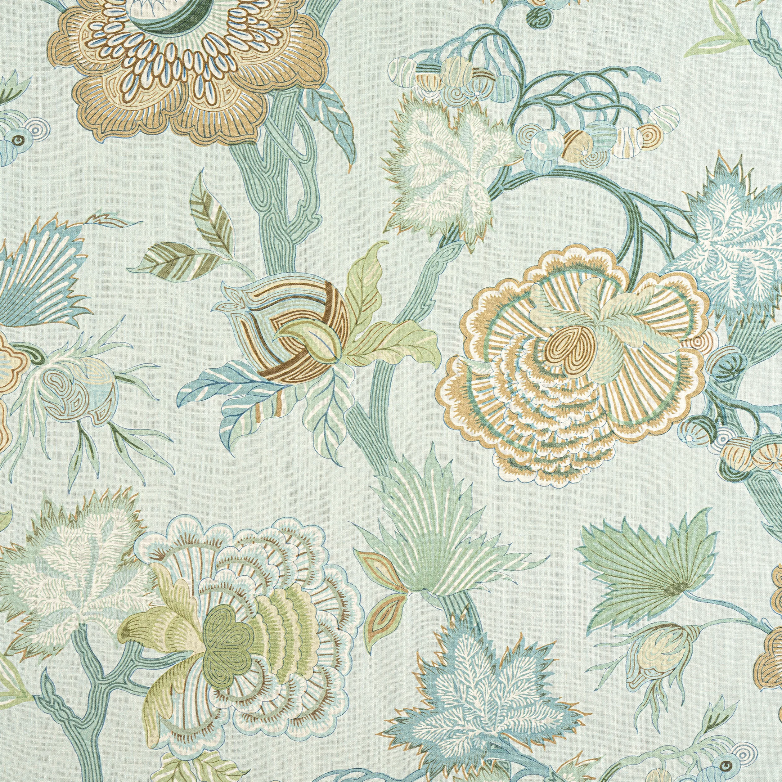 F936417 | Indienne Jacobean – Seaglass and Gold
