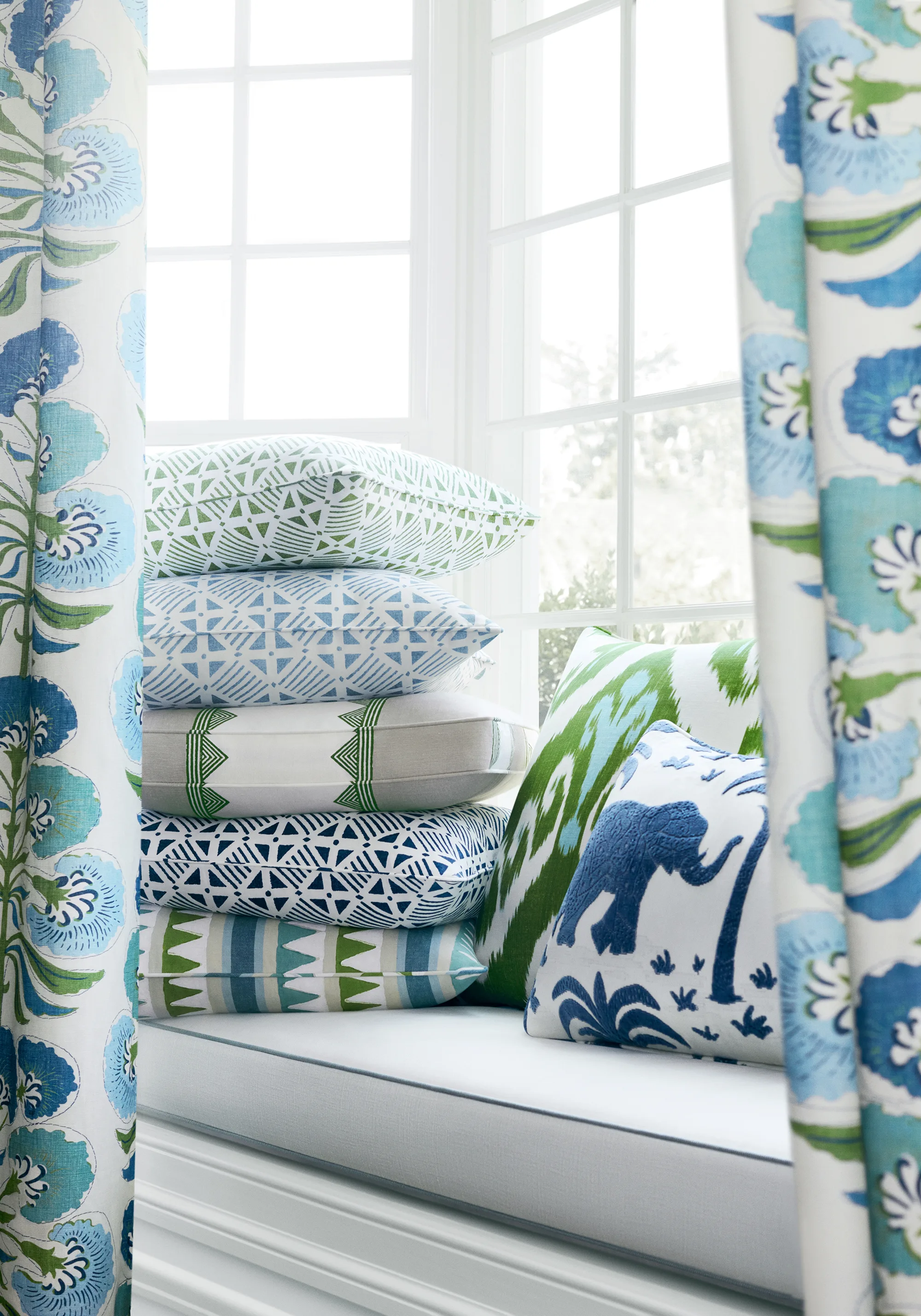Thibaut Indies Ikat in Green (F916246)