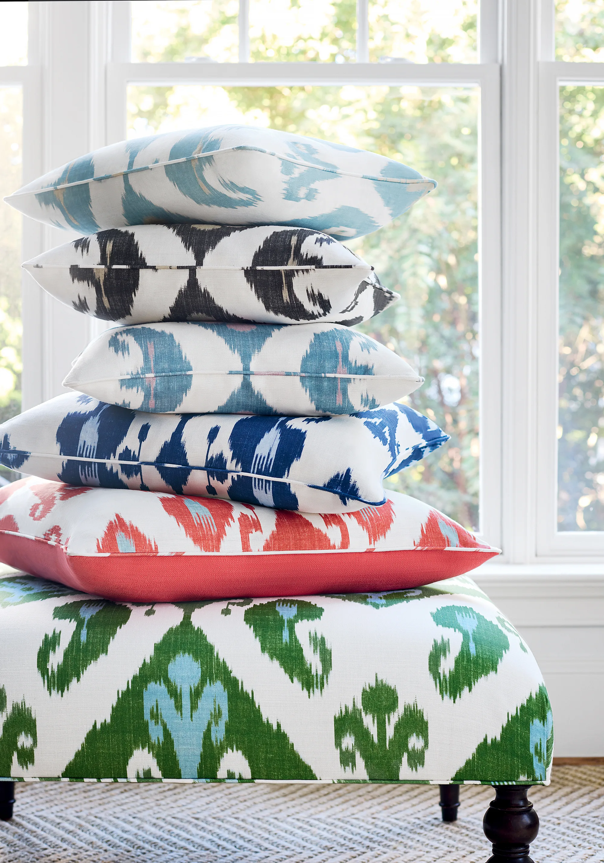 Thibaut Indies Ikat in Lavender and French Blue (F916249)