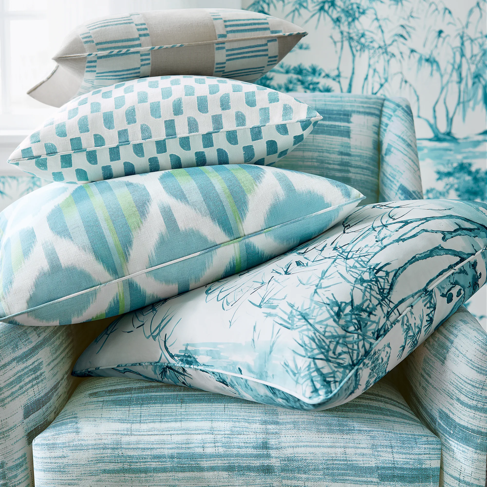 Anna French Japonic Stripe in Robin's Egg (AF9821)