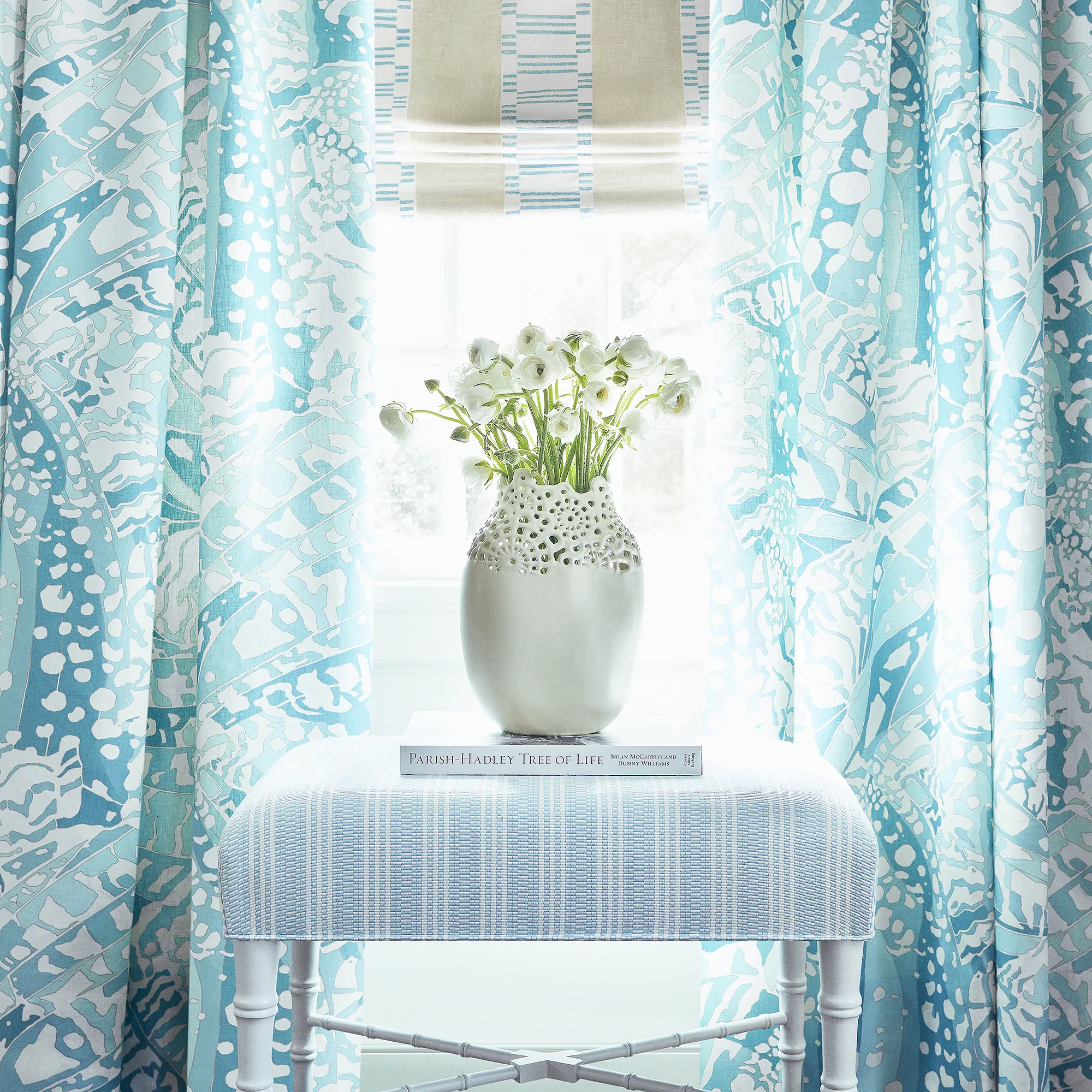 Anna French Japonic Stripe in Robin's Egg (AF9821)