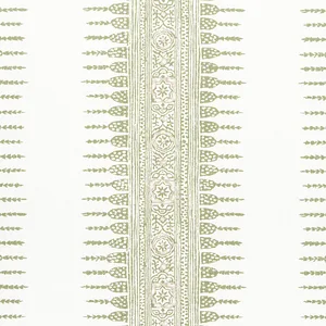 Anna French Javanese Stripe in Green and White (AF15136)