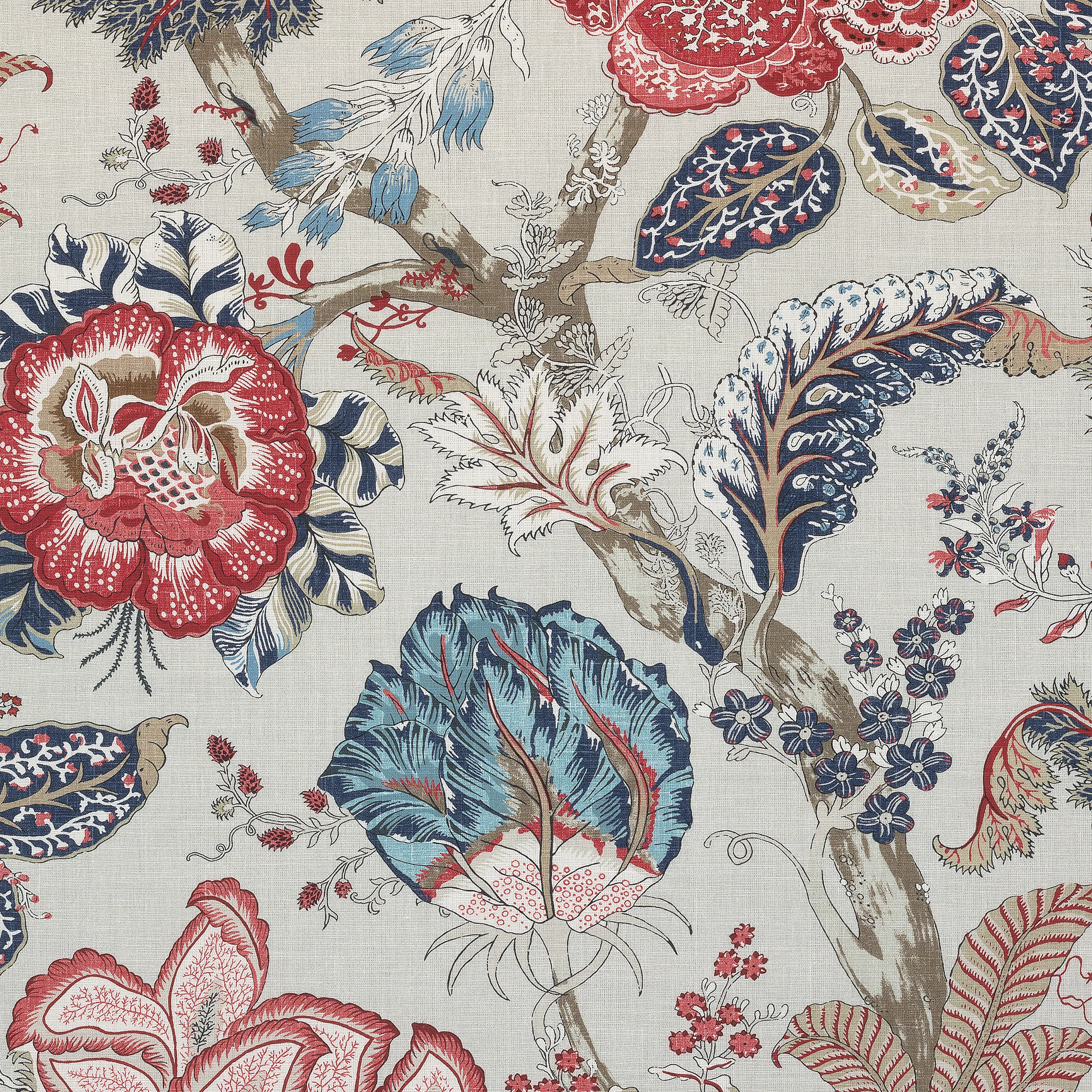 Anna French Kalamkari in Blue and Red (AF78742)