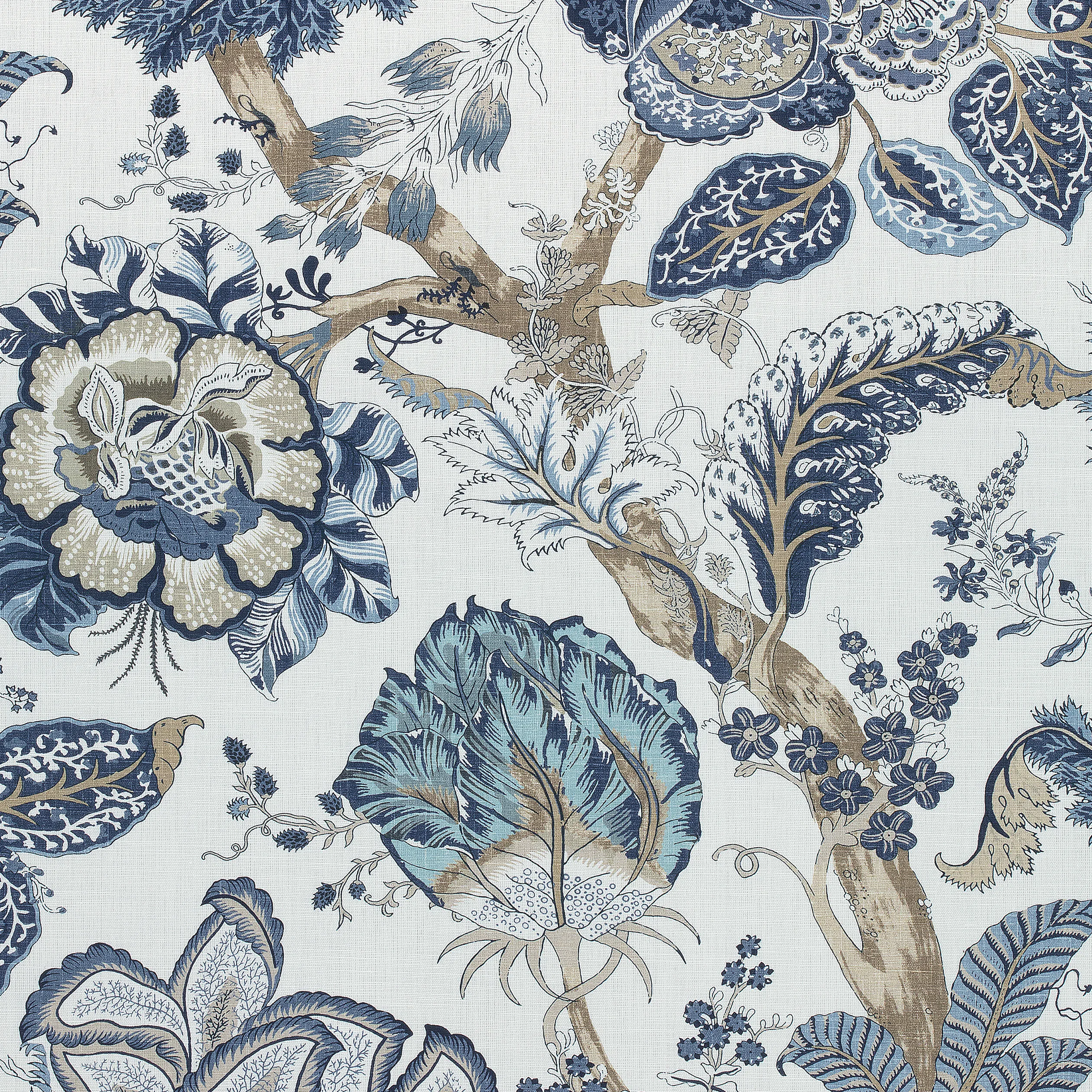 Anna French Kalamkari in Blue and White (AF78738)