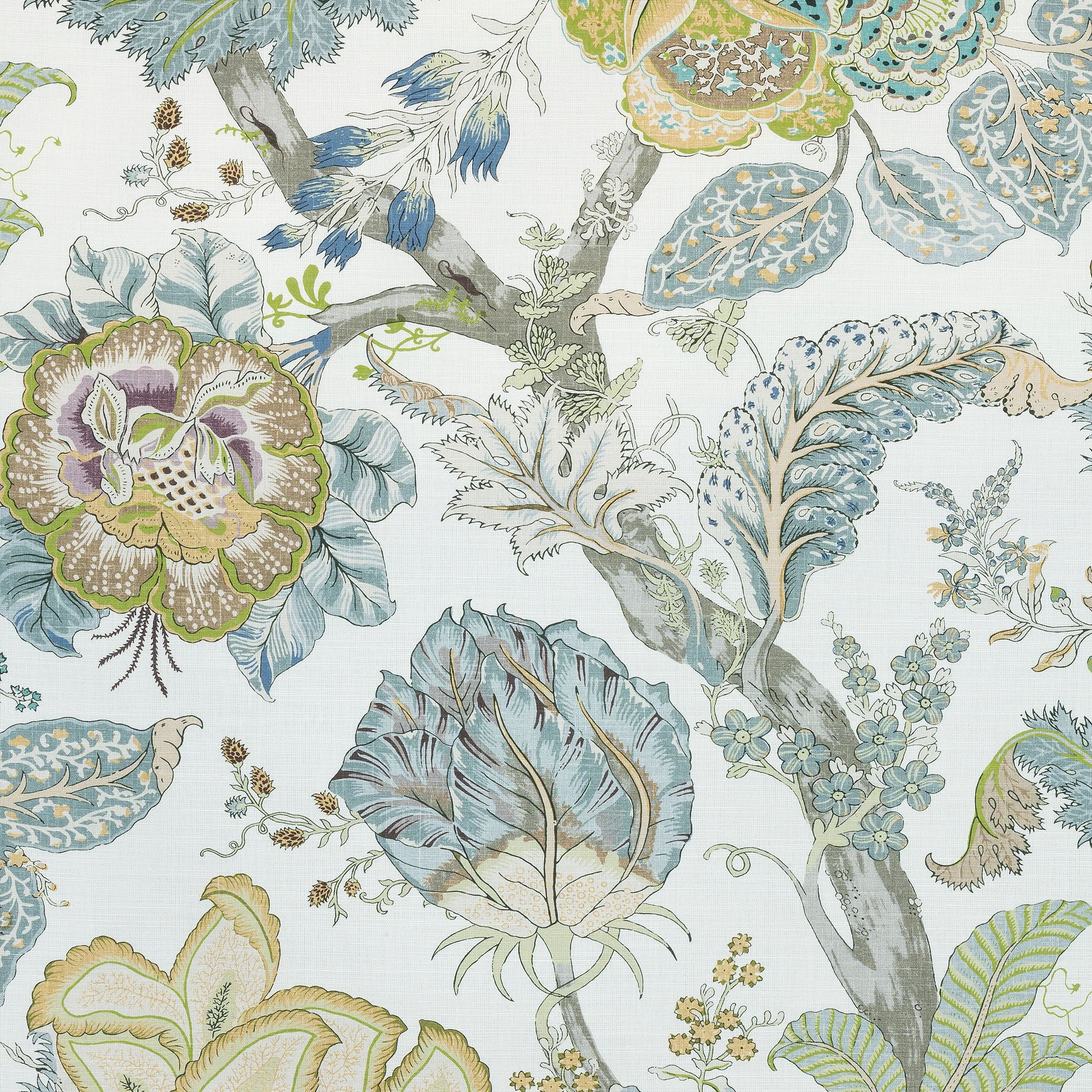AF78740 | Kalamkari – Yellow and Aqua