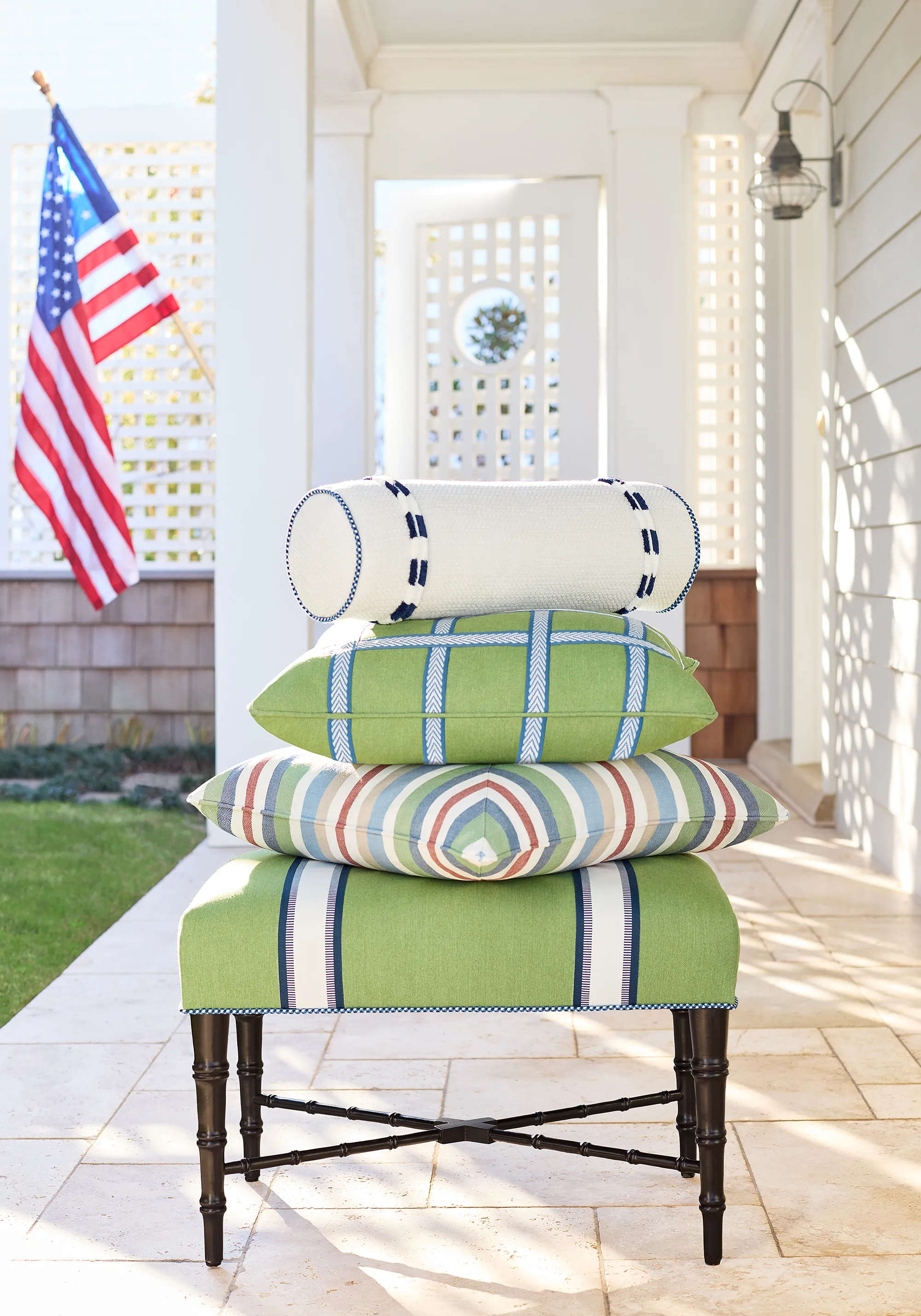 Thibaut Kalea Stripe in Harbor (W81670)