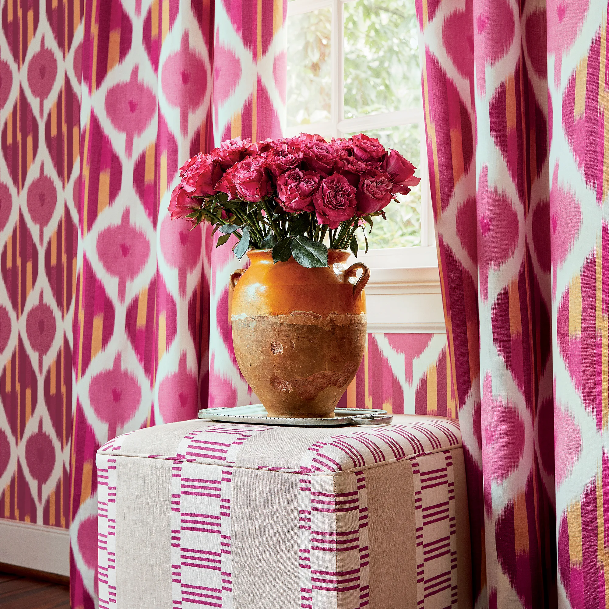 Anna French Kimono in Fuchsia (AF9853)