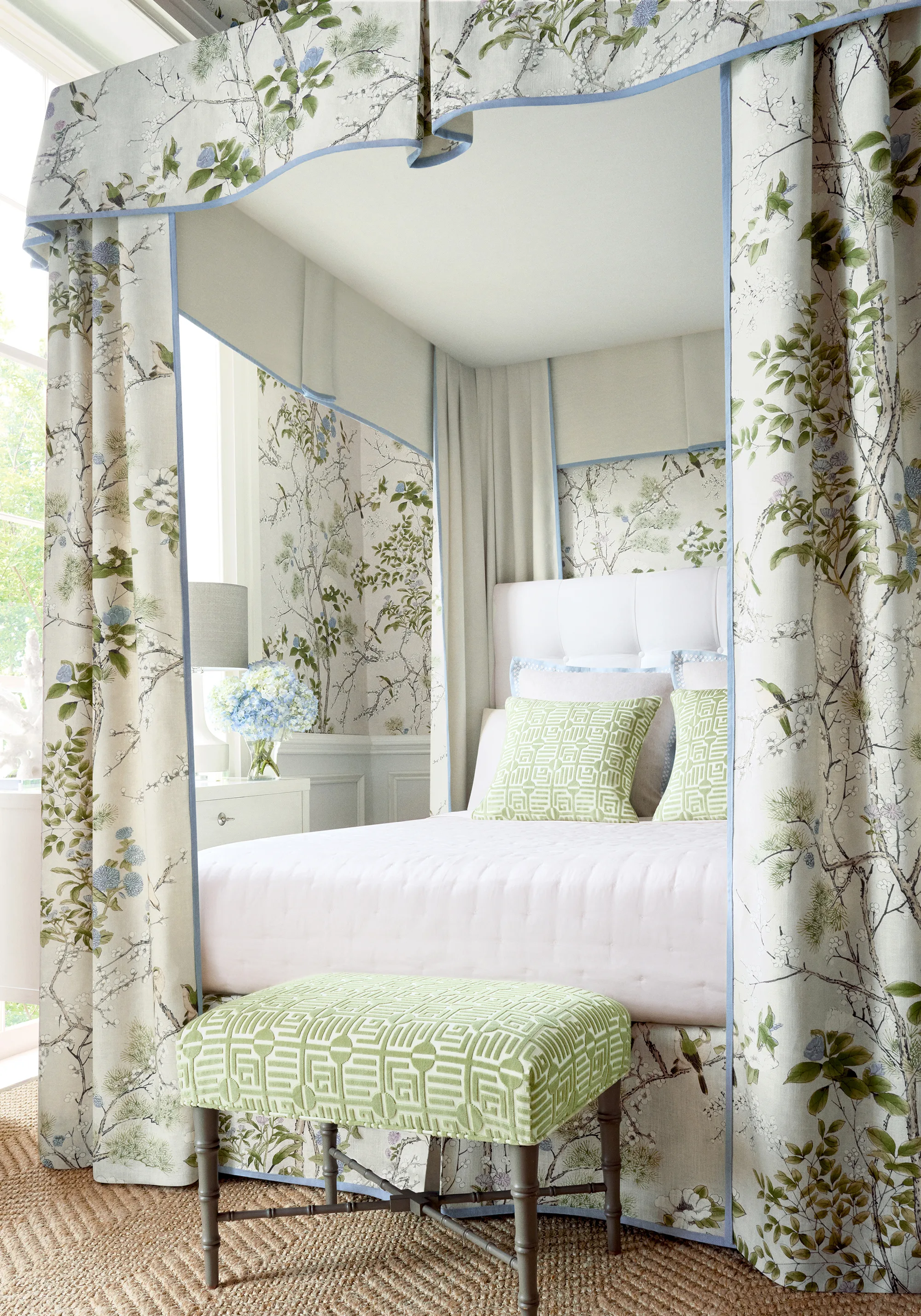 Thibaut Labyrinth Velvet in Sage (W713644)