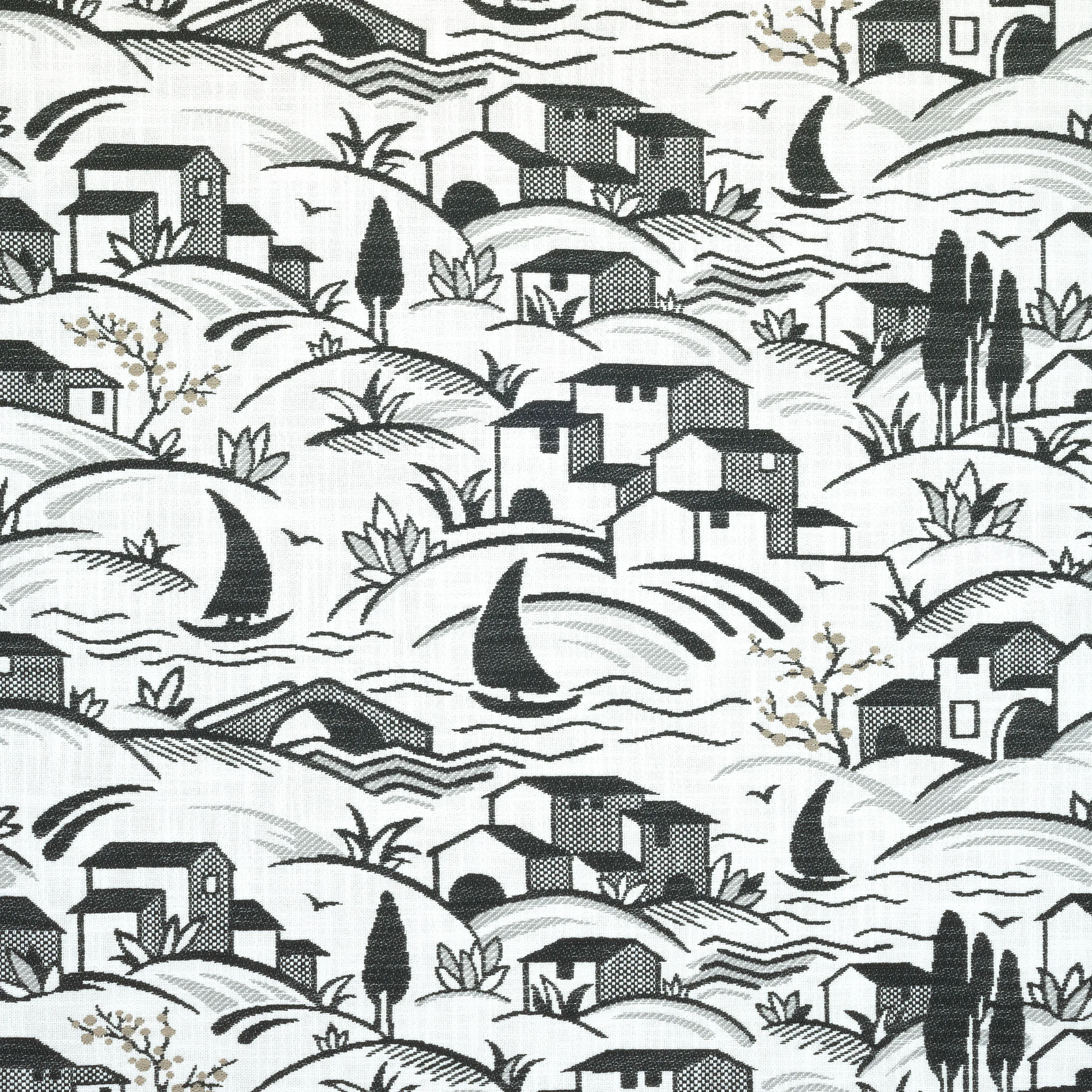 Thibaut Landmark in Charcoal and Sand (W73523)