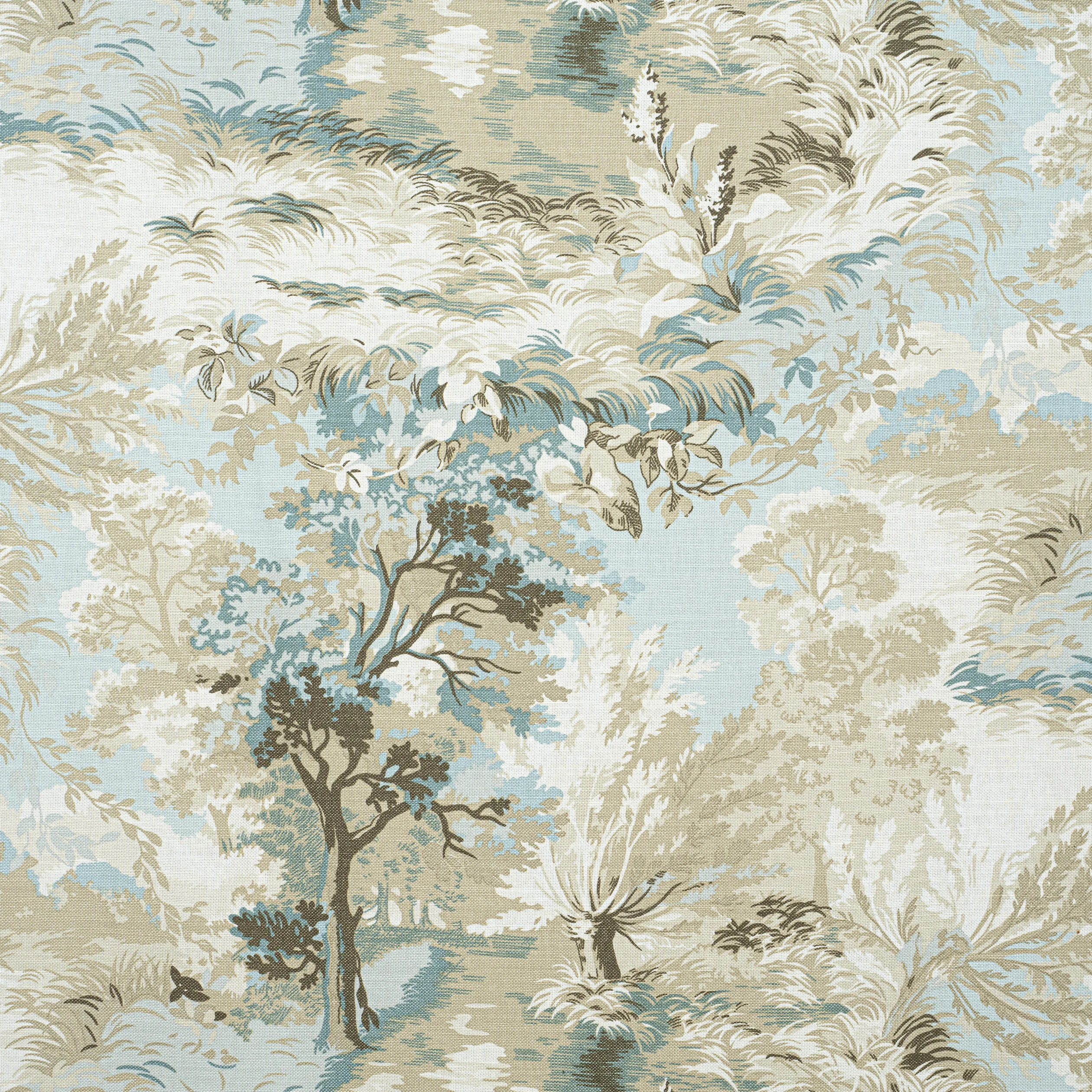 F910865 | Lincoln Toile – Beige and Spa Blue