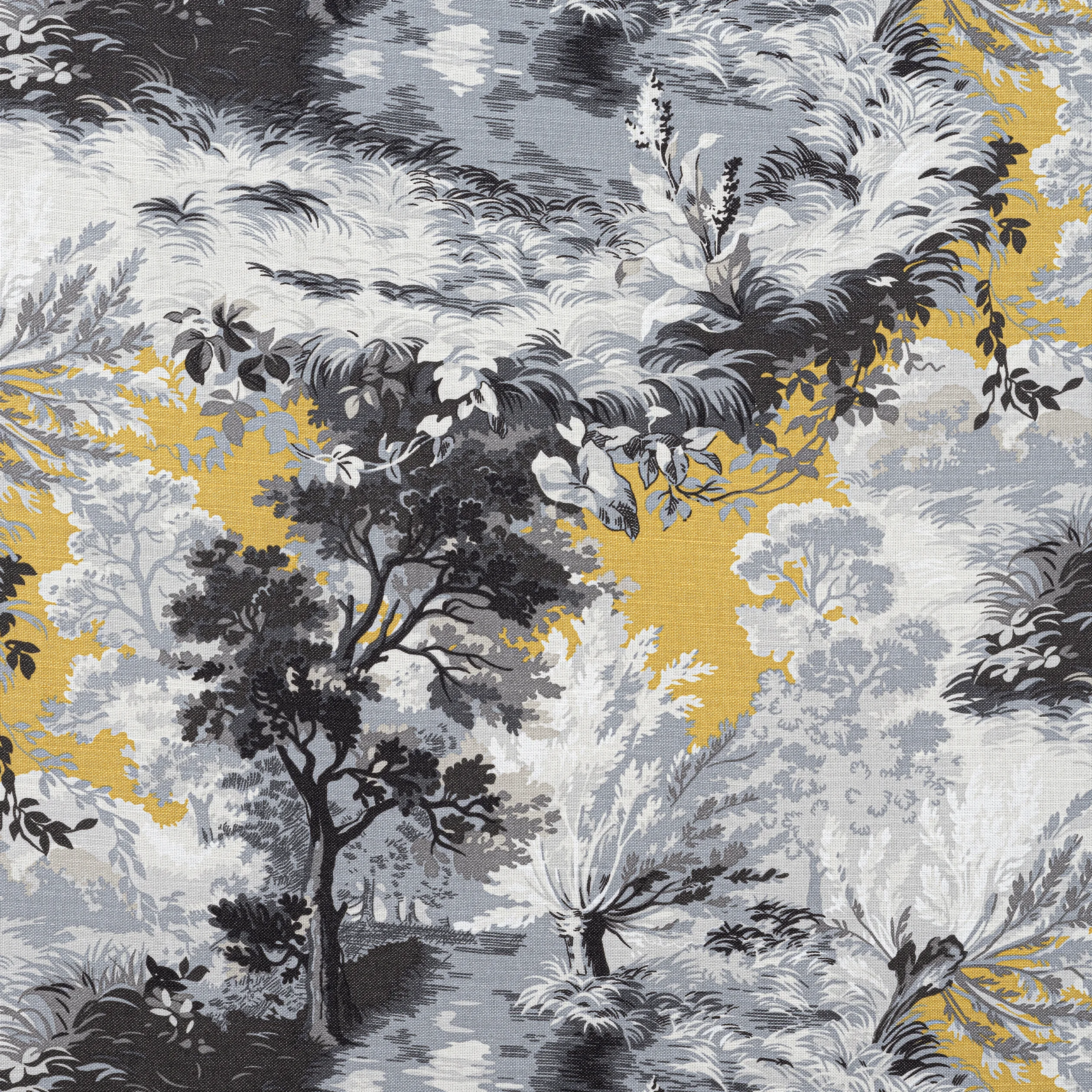 F910869 | Lincoln Toile – Yellow and Grey