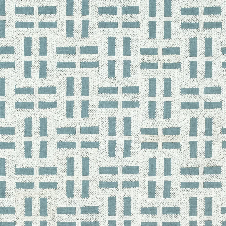 Anna French Lock Embroidery in Aqua (AW73003)