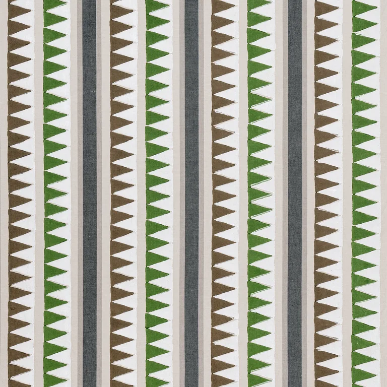 Thibaut Lomita Stripe in Black and Green (F916235)