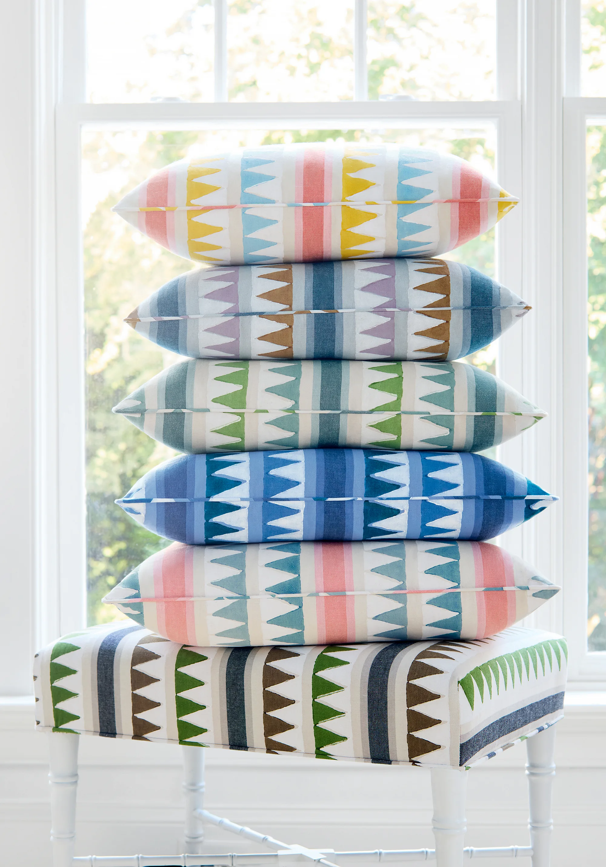 Thibaut Lomita Stripe in Green and Blue (F916236)