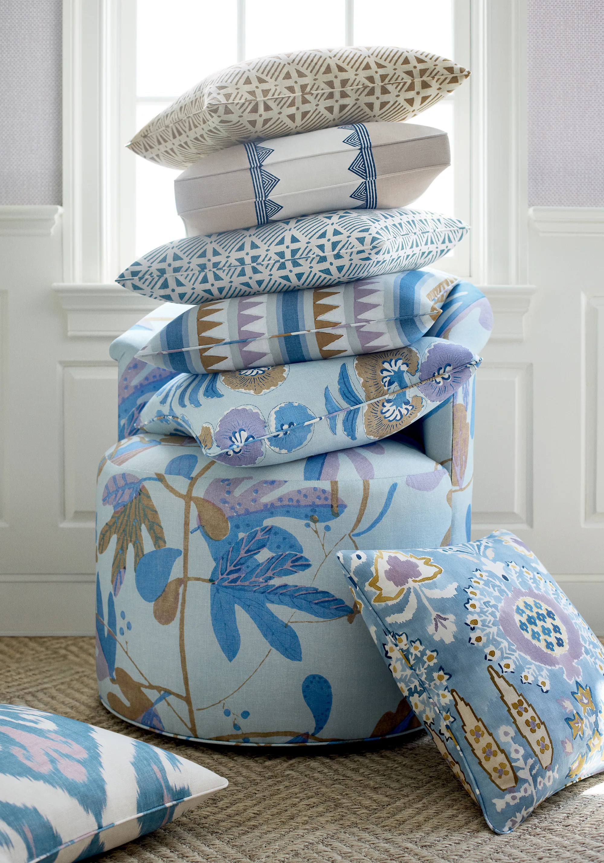 Thibaut Lomita Stripe in Lavender and Blue (F916238)